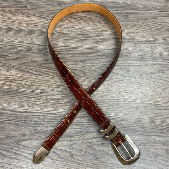 Brighton Other - Brighton Brown Embossed Alligator Leather Belt 38